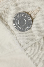Shiny Grey - Rail løs jeans med mellomhøyt liv og vide ben - 1