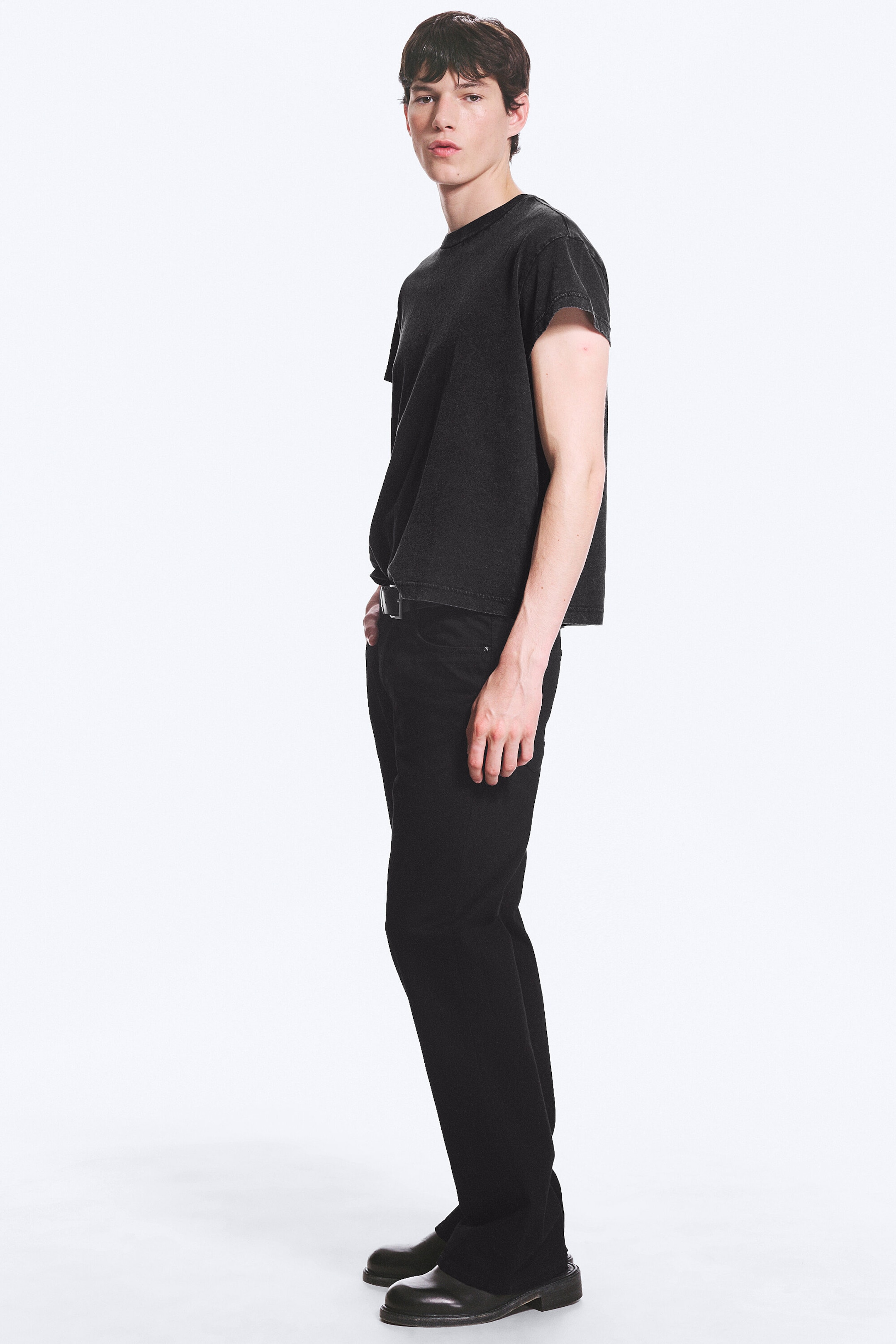 Black Rinse - Black - Mercury Mid Rise Relaxed Bootcut Jeans - 2