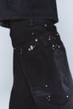 Verblasstes Schwarz - CM x LB Looser Black Crystallised Unisex Jeans - 5