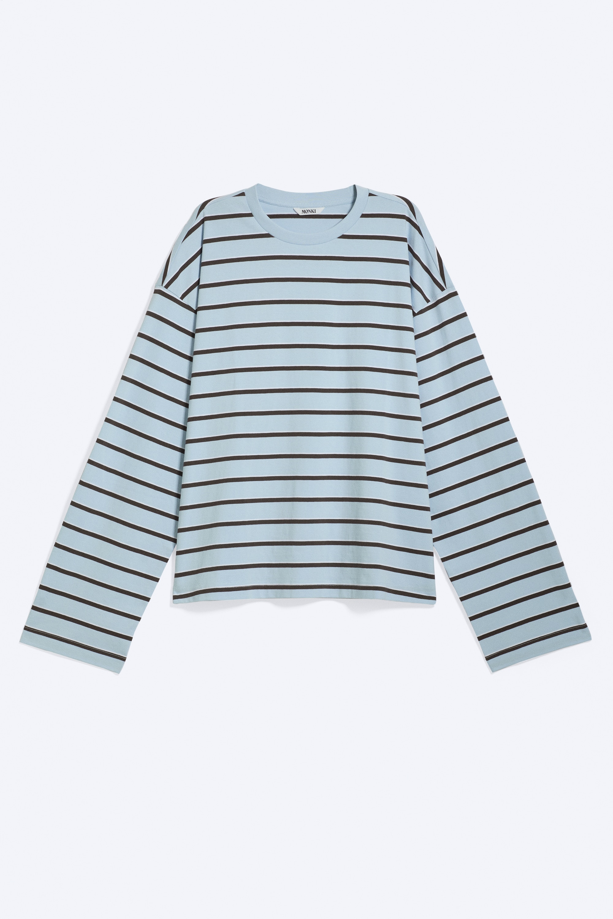 Long-Sleeved Cotton T-shirt - Striped Light Blue/Brown/Brown & White Stripes/Striped Dark Brown/Dusty Pink/Striped Yellow/Burgundy/Dusty White - Brown Stripes/Blue/Brown Stripe/Striped Pink/Blue/Striped White/Dark Blue/Striped Pink/White/Brown/Blue/White Stripes/White - Pink/Red Stripes/Light Beige - Orange Stripe/Red & Pink Stripes