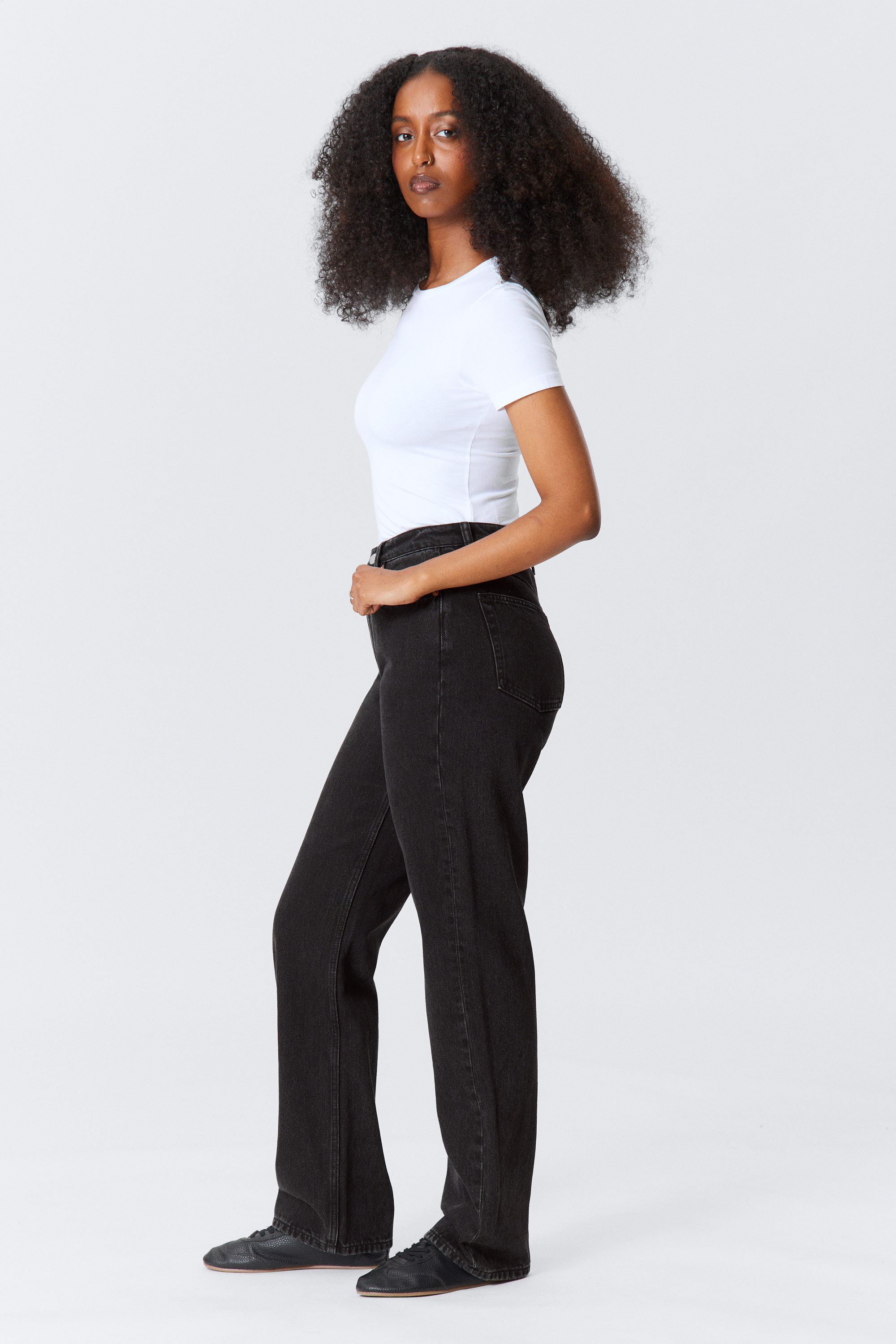 Tuned Black - Black - Resolute Curve High Waisted Regular Straight Jeans - 2
