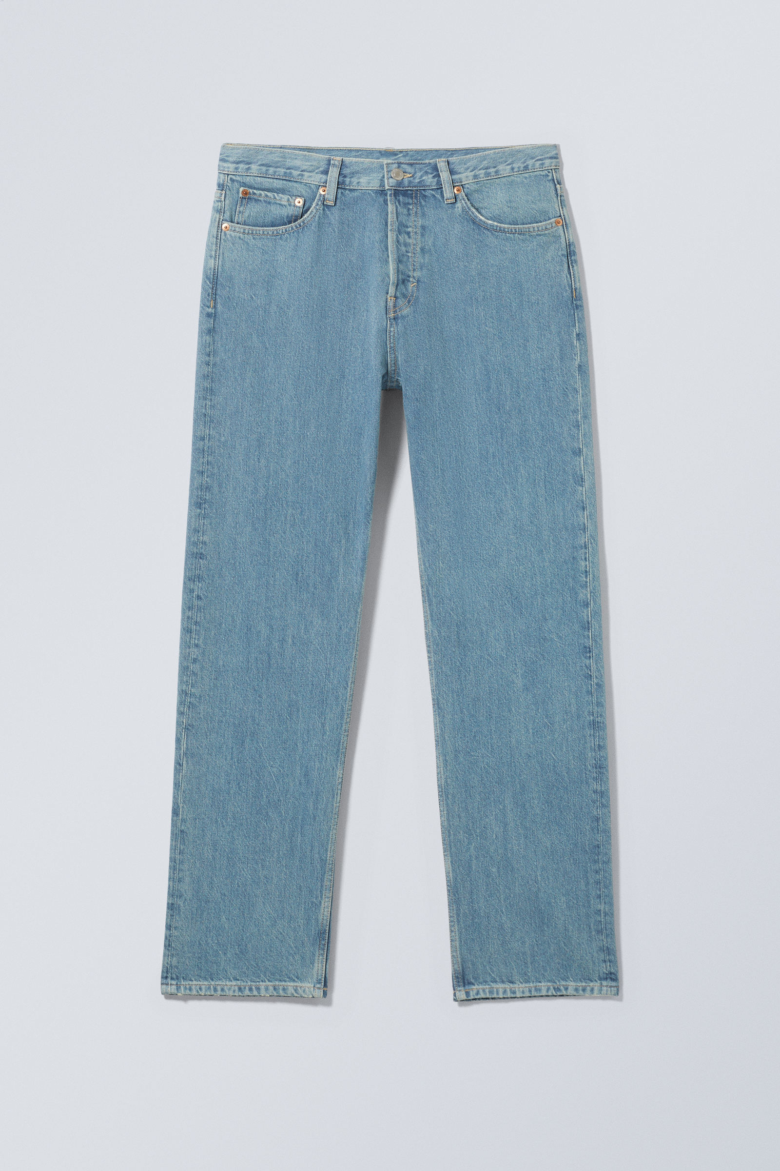 space relaxed straight leg jeans - 2000 Blue - Medium Blue