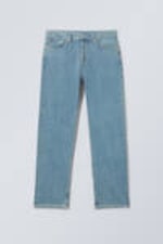 2000 Blue - Medium Blue - Space Relaxed Straight Leg Jeans - 4