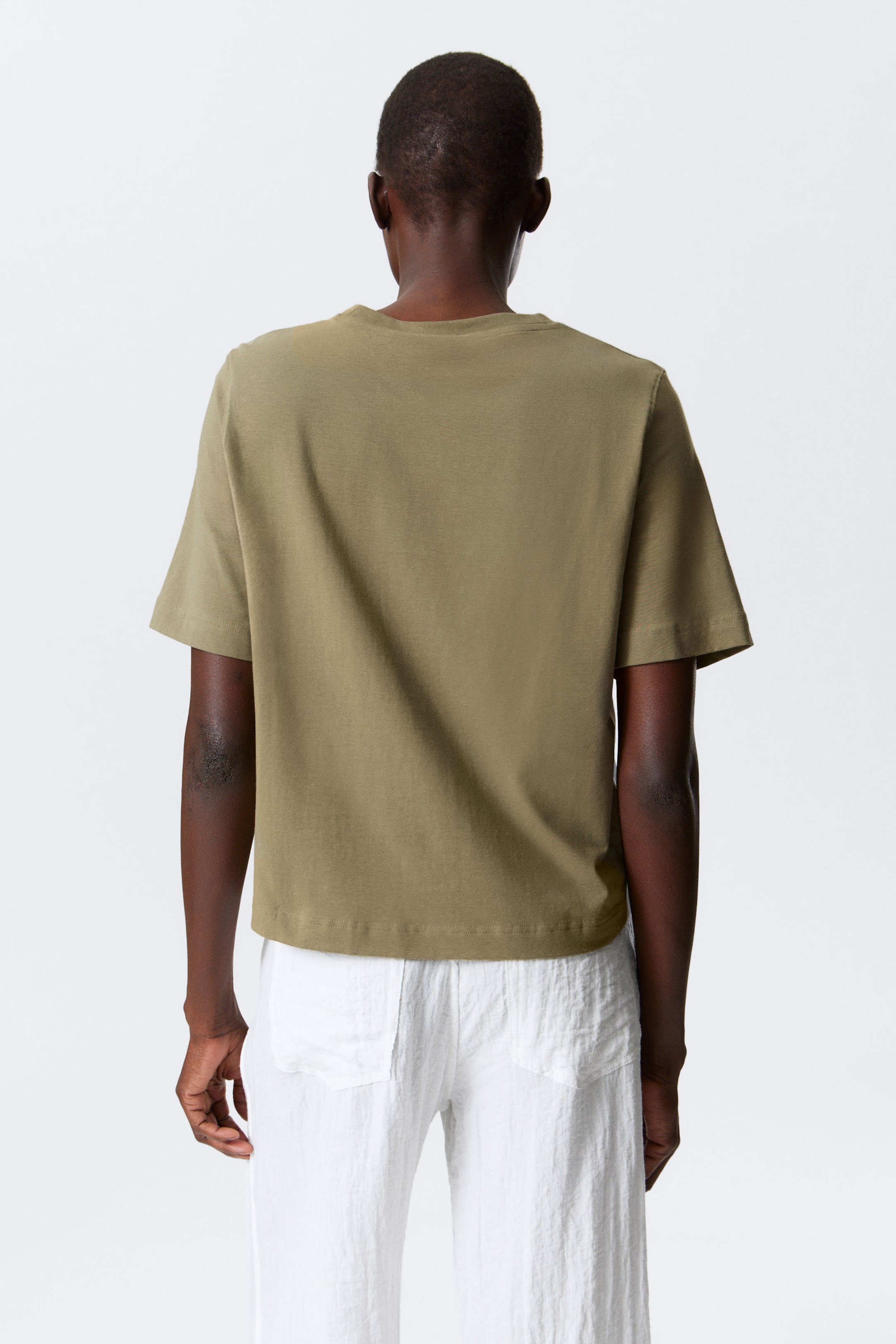 Khaki Green - Perfect Boxy T-shirt - 2
