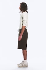 Dark Brown - Loose Fit Scuba Shorts - 2