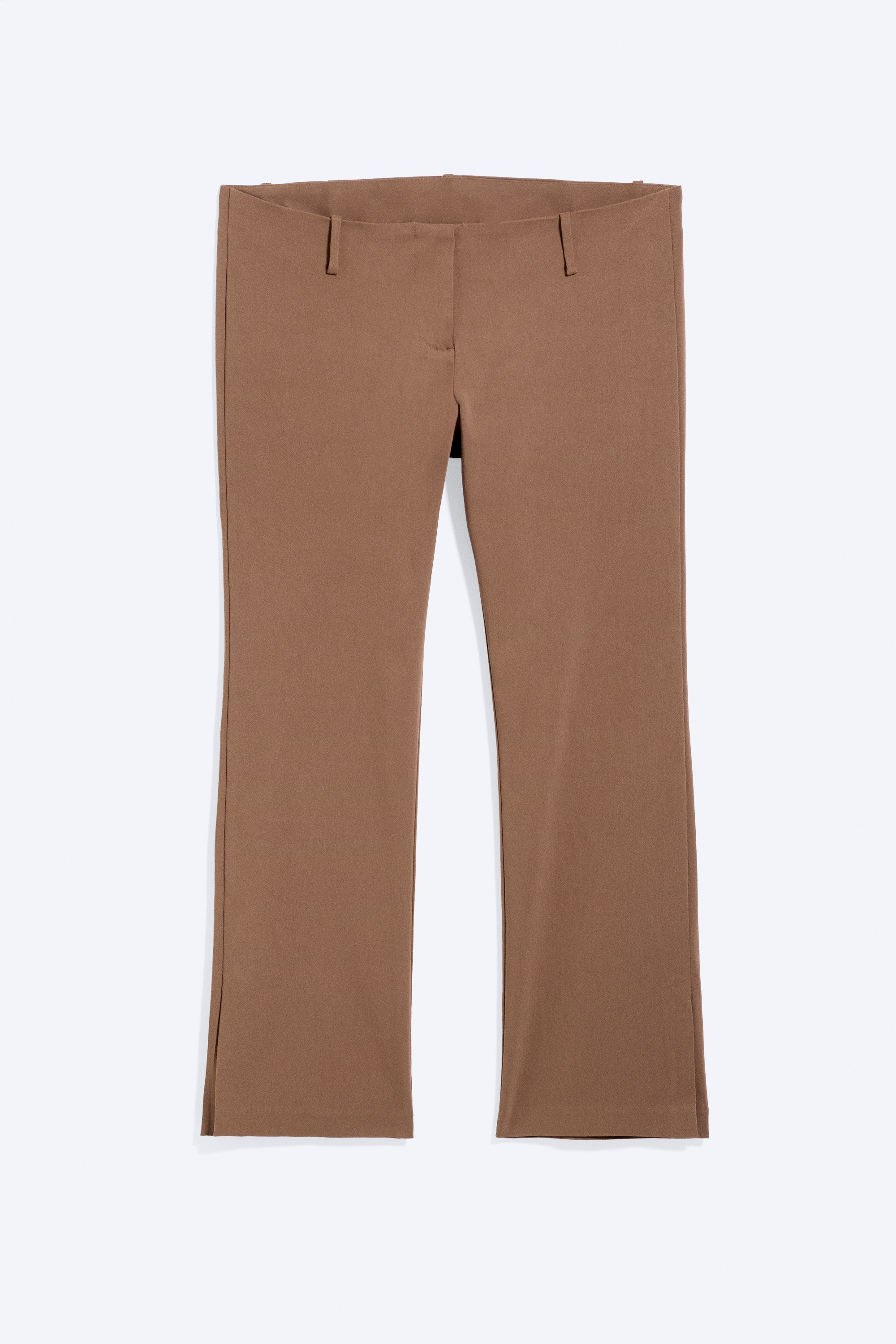 Capribroek met lage taille - Roestbruin/Zwart/Vaal lichtbeige