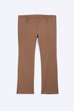 Dusty Brown - Low rise capri trousers - 0