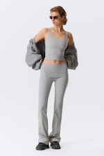 Light Dusty Grey - Cropped Sports Top - 1
