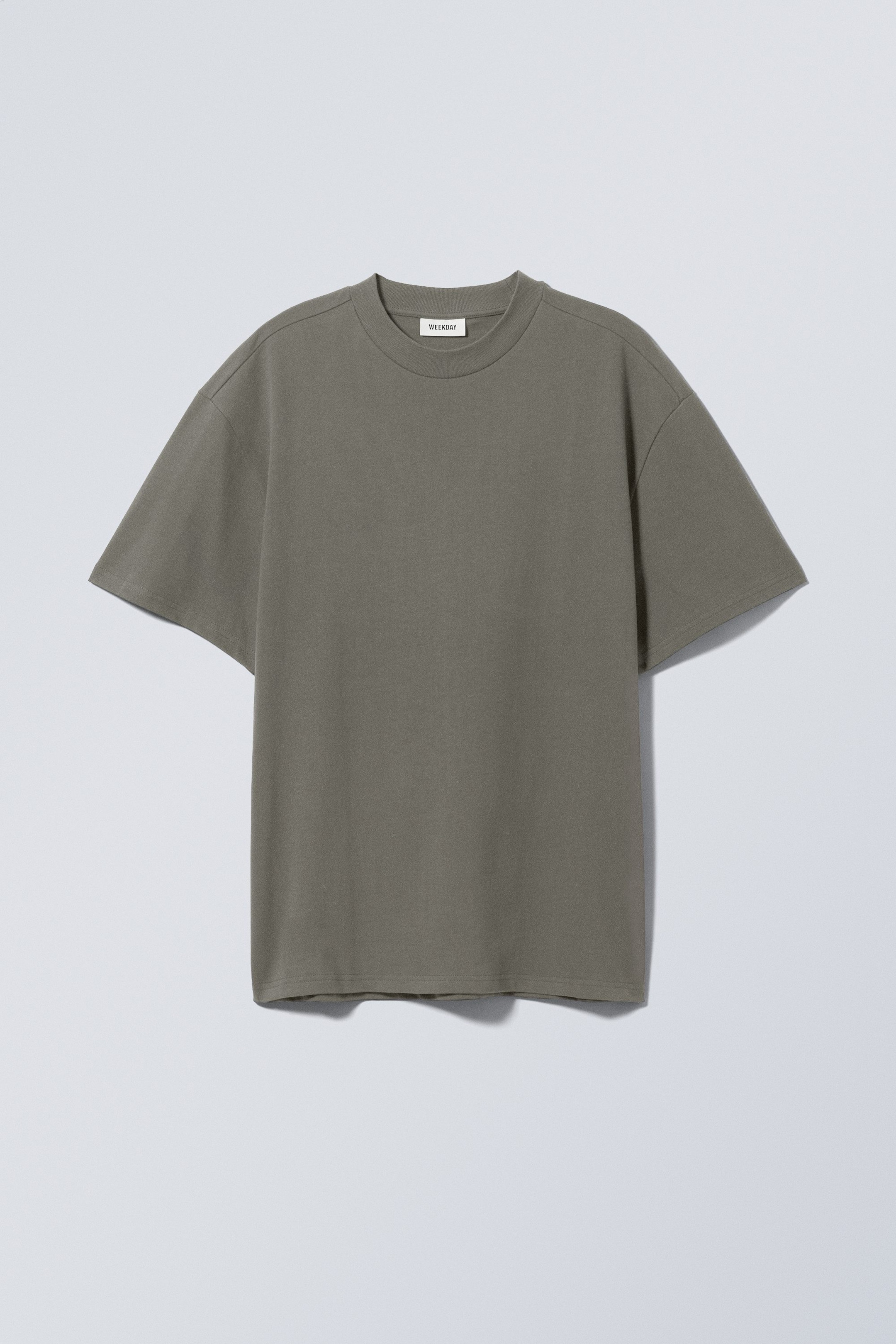 Visa större bild: Great Oversized Kraftig T-shirt - Mörkgrå - HERR | H&M SE 1