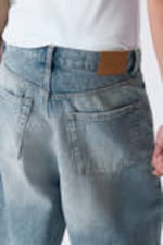 Blue Stream - Medium Blue - Astro Denim Loose Baggy Shorts - 5