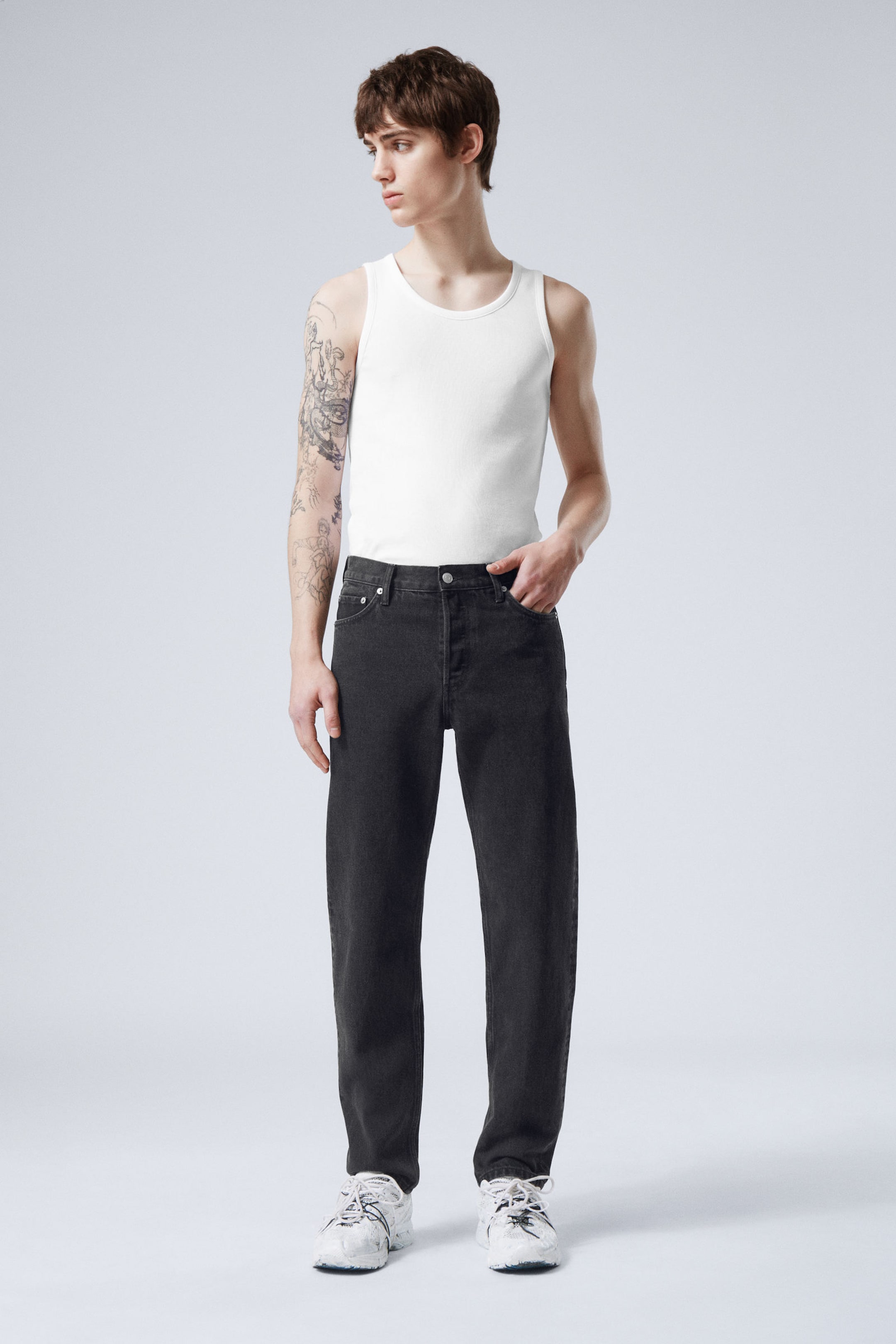 #272628 - Barrel Relaxed Tapered Leg Jeans - 1