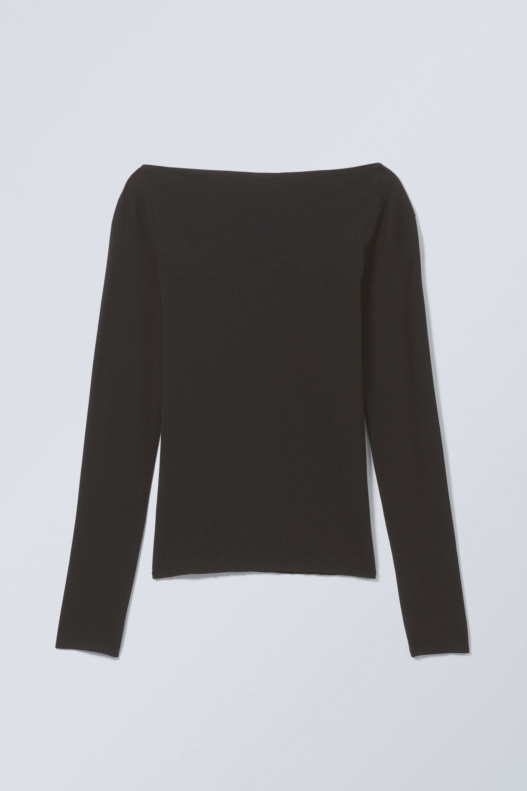 View larger image: Sheer Boatneck Long Sleeve - Black - Ladies | H&M GB 1