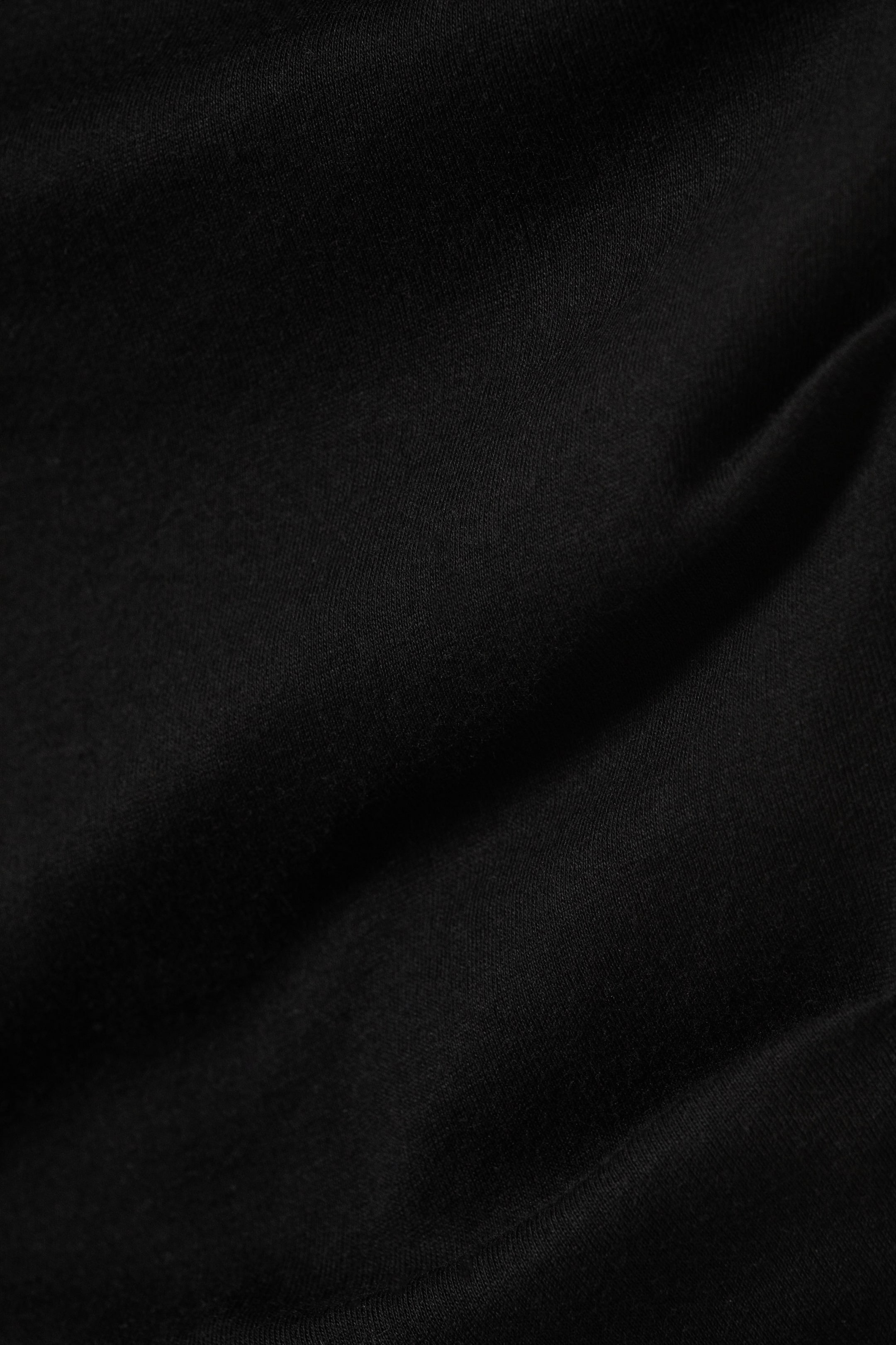 Zwart - Katoenen top met brede schouders - 4