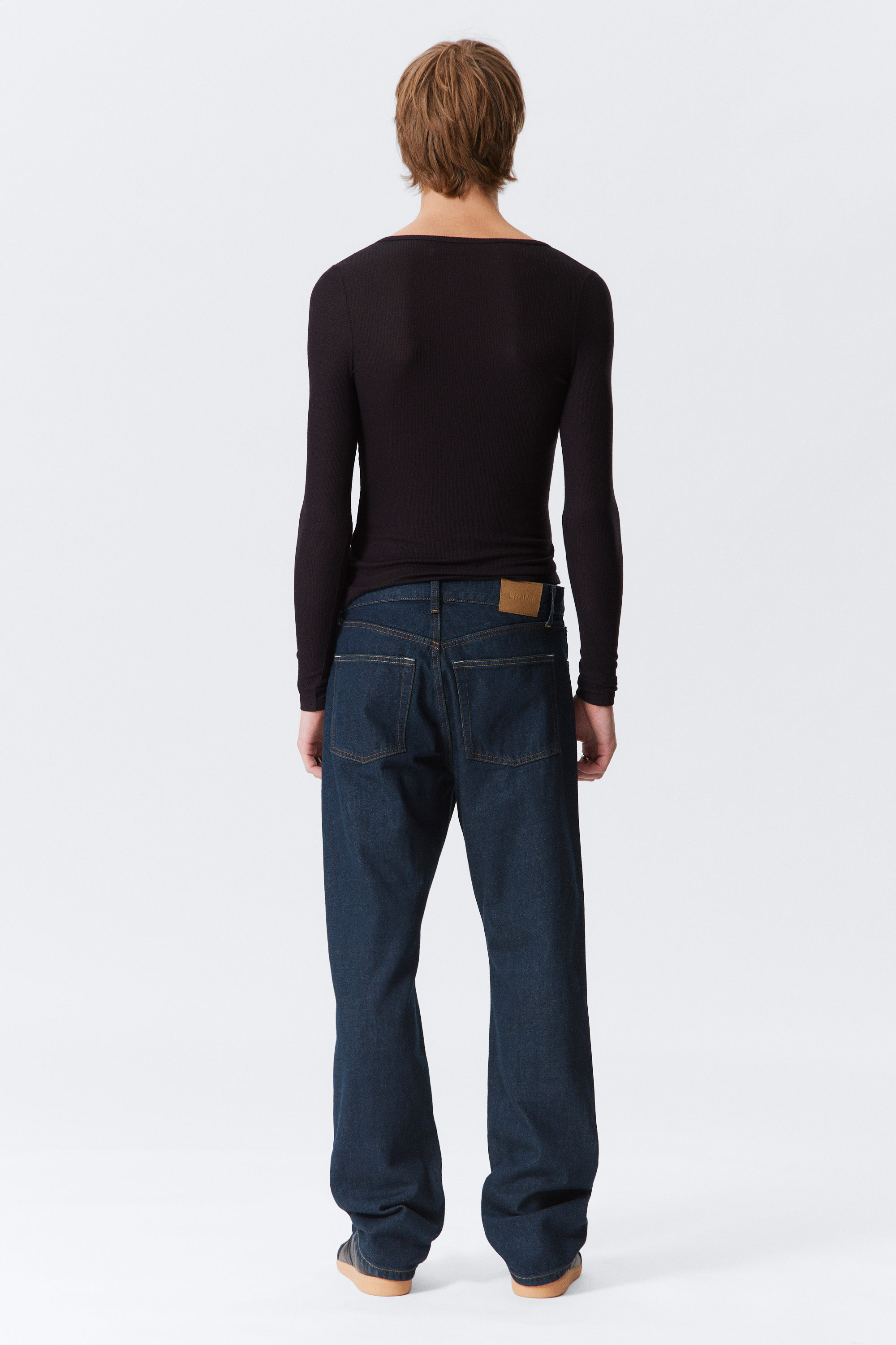 Blue Rinse - Orbit Mid Rise Regular Straight Leg Jeans - 4
