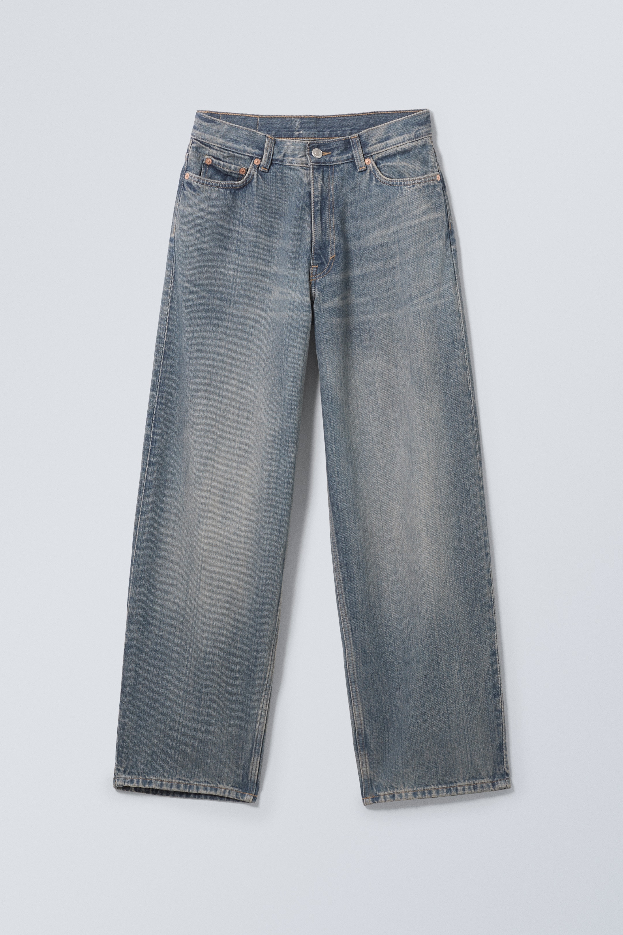 Visualizza immagine più grande: Jeans Rail loose wide leg a vita media - Trove Blue - Medium Blue - DONNA | H&M IT 1