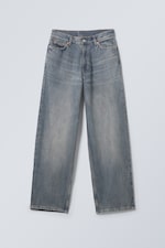 Trove Blue – Middelblauw - Rail Mid Rise Loose Wide Jeans - 0