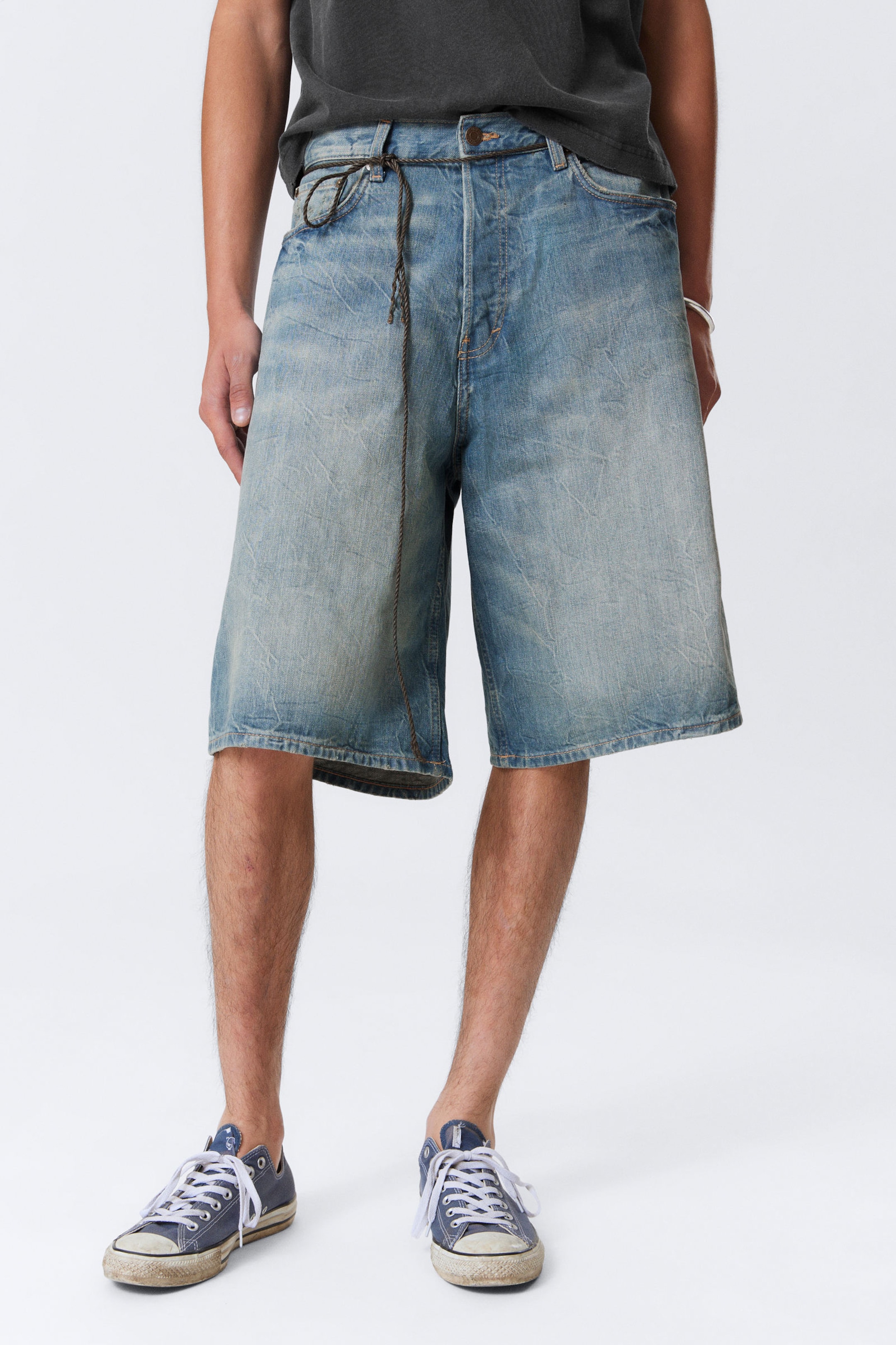 #79829D - Lockere Baggy-Jeansshorts Astro - 2