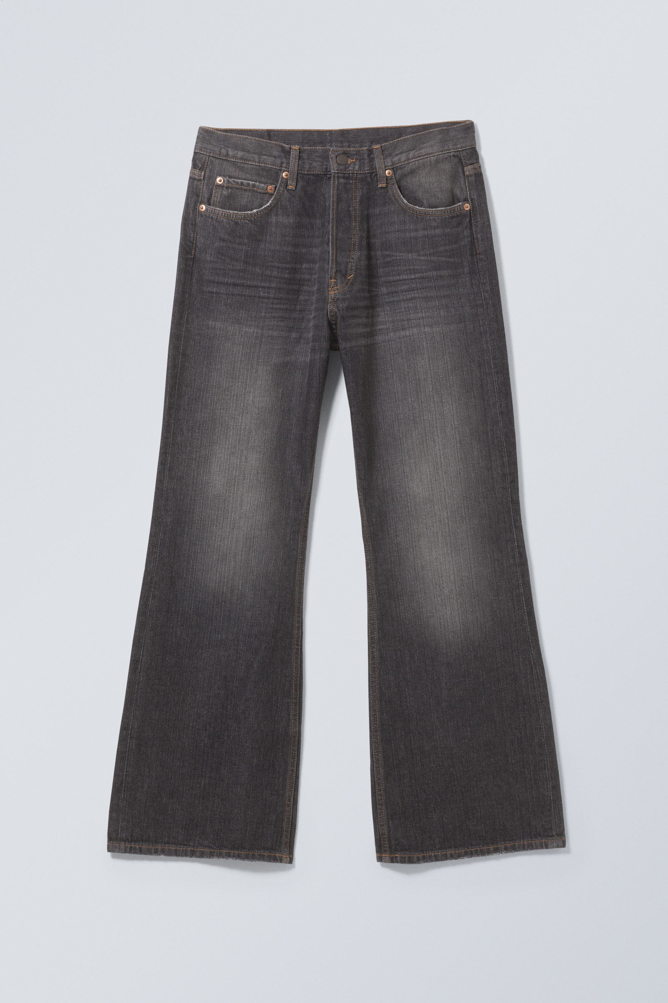 Ash Black - Schwarz - Time Loose Bootcut Leg Jeans - 10