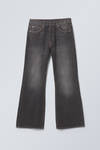 time loose bootcut leg jeans - Ash Black - Black | Weekday WW