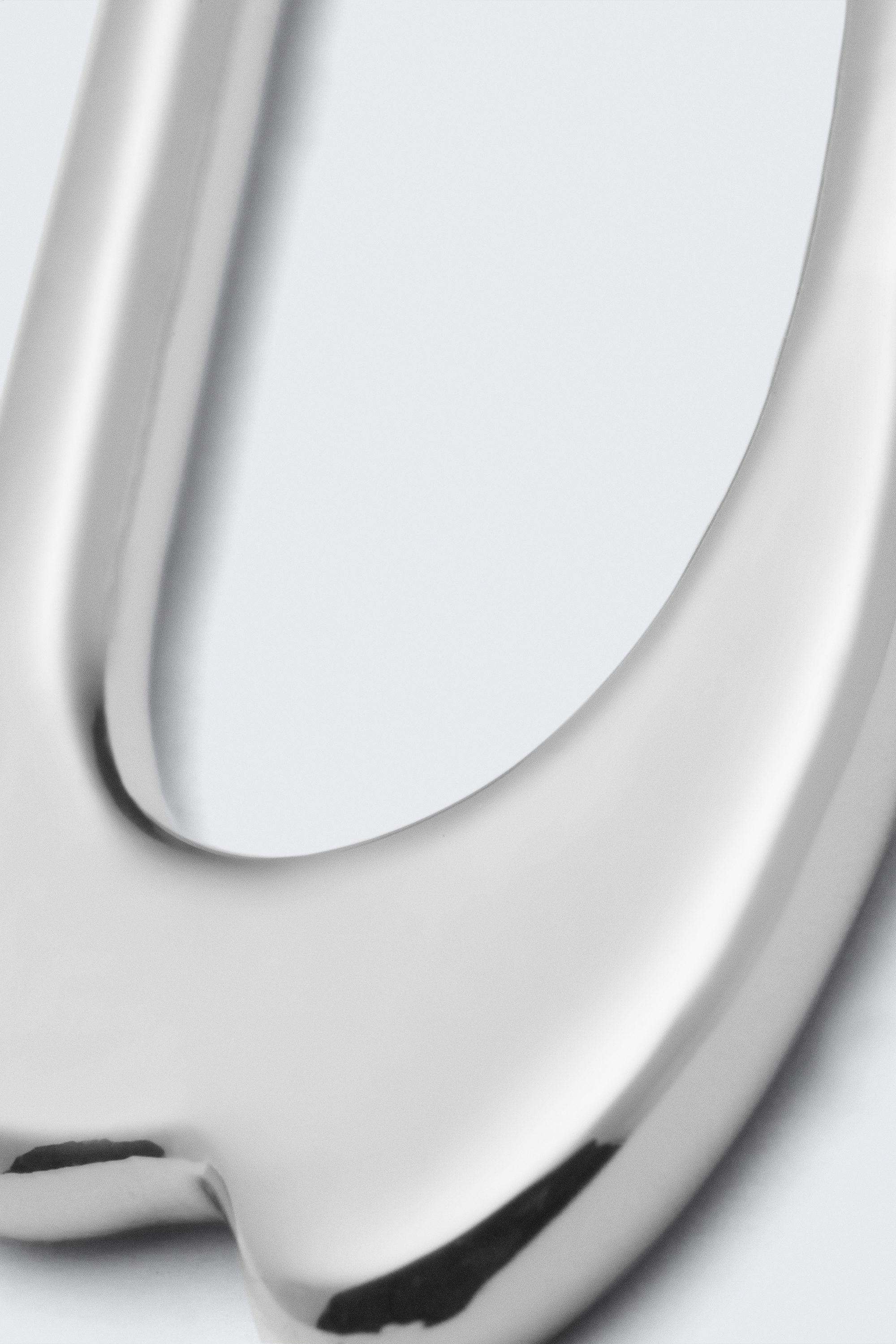 Silver Grey - Sculptural Metal Hair Pin - 2