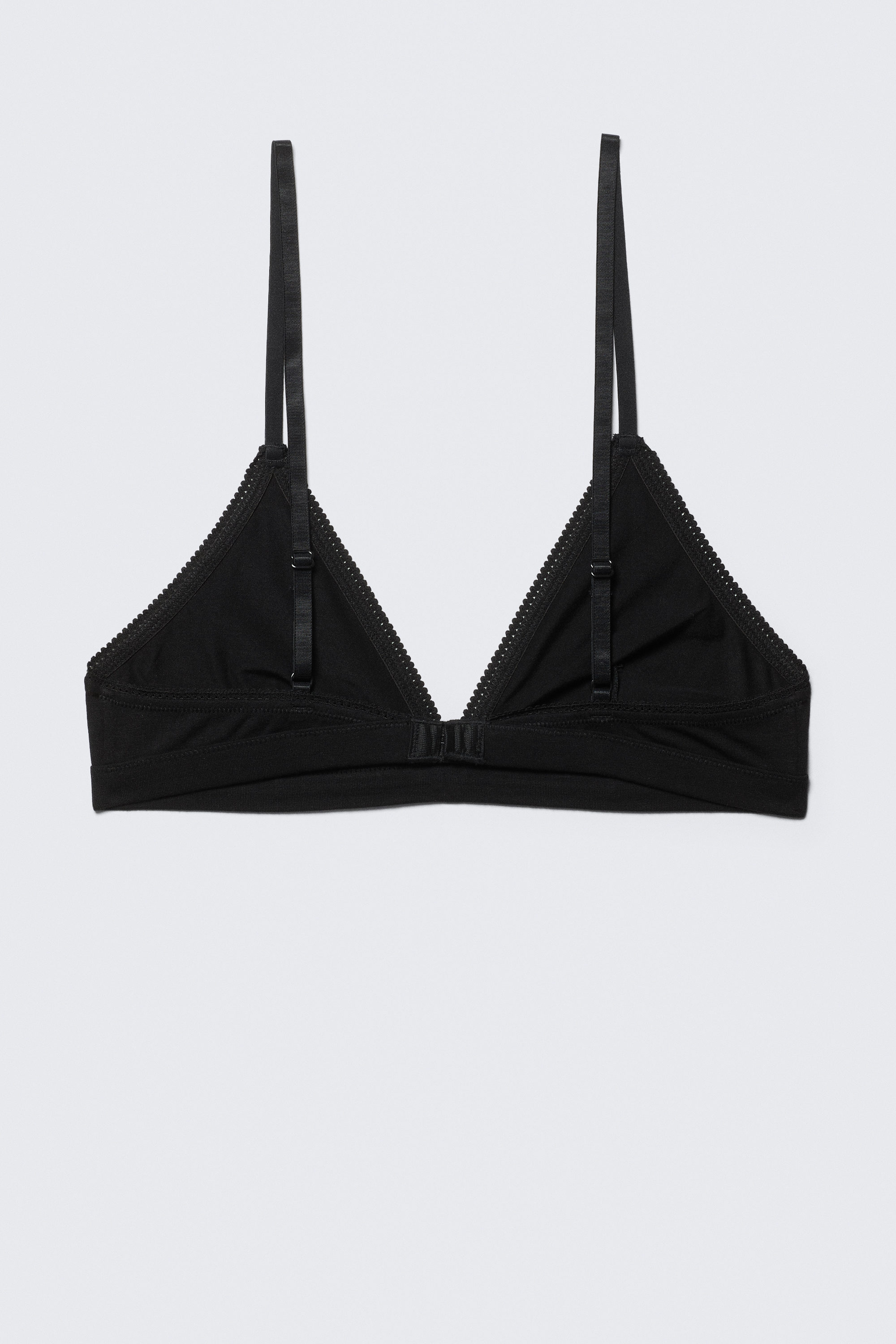 Black - Soft Cotton Triangle Bra - 2