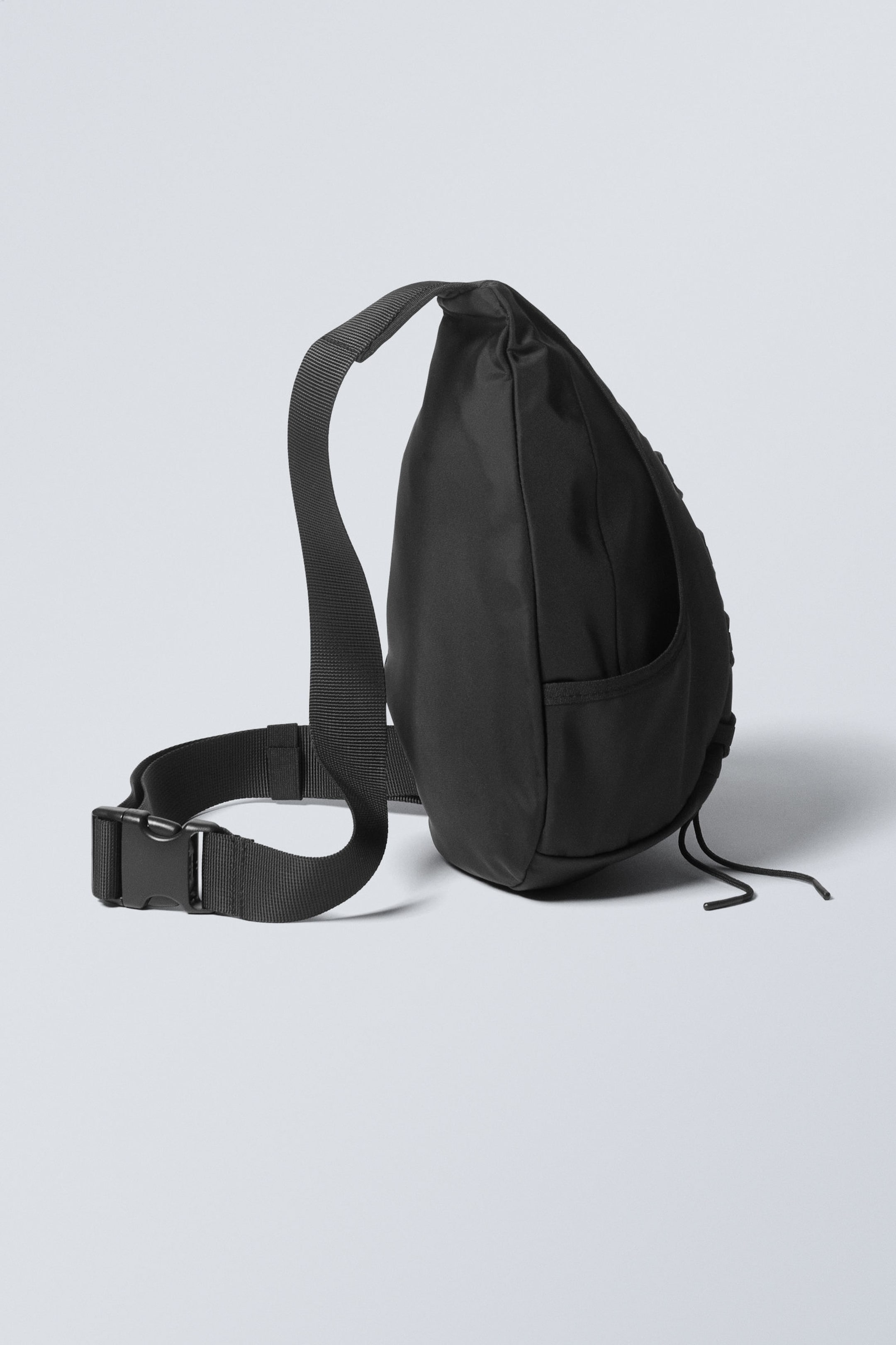 Black - Demi Lace Up Crossbody Bag - 2