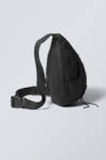 Black - Demi Lace Up Crossbody Bag - 1