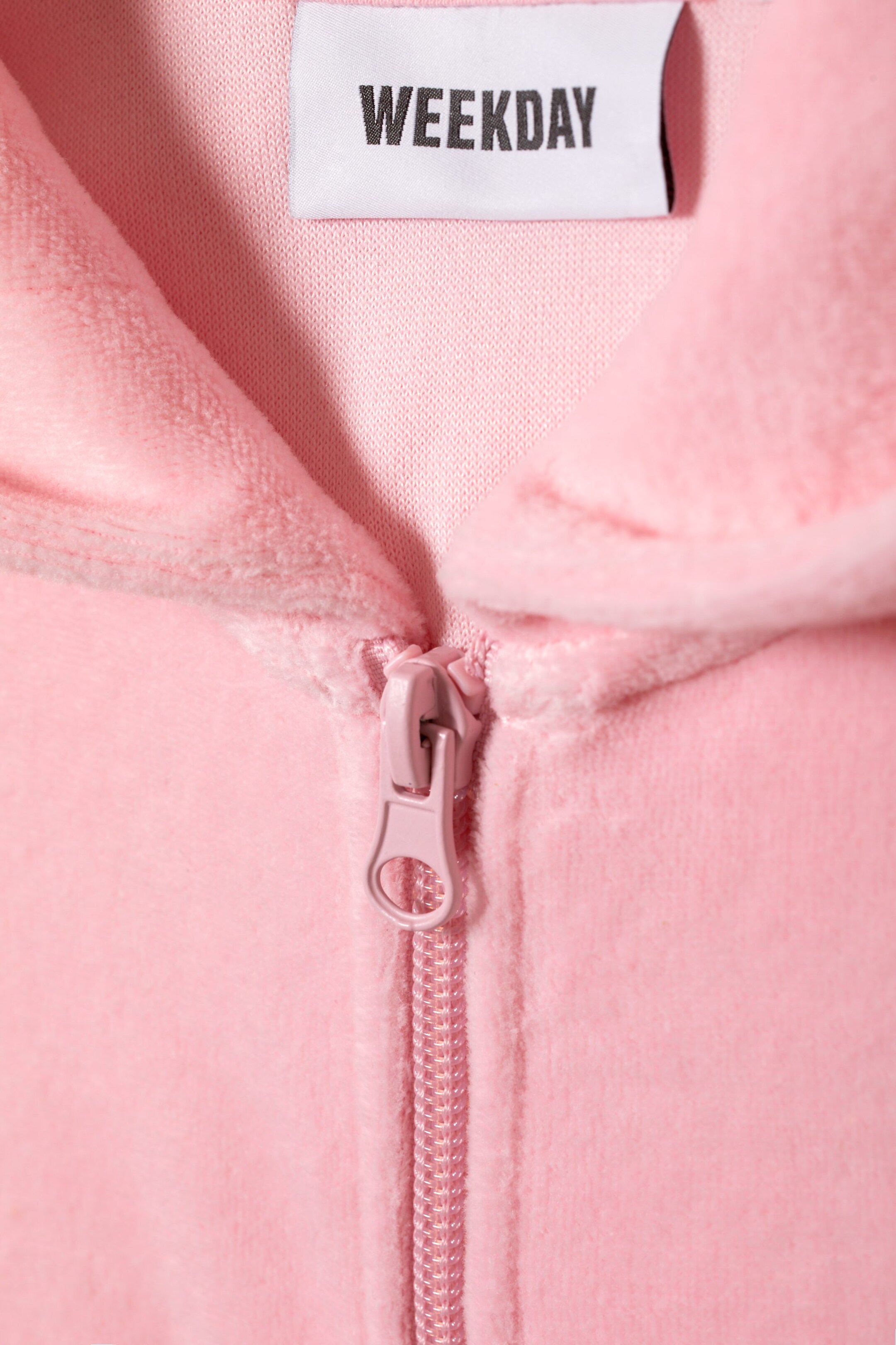 Pink - Juno Velour Zip Hoodie - 1