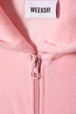 Pink - Juno Velour Zip Hoodie - 1