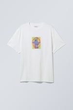Hypno Purple Monster White - Oversized Graphic Printed T-shirt - 0