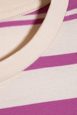 Gestreift Weiß/Pink - Longsleeve-Shirt aus Baumwolle - 4