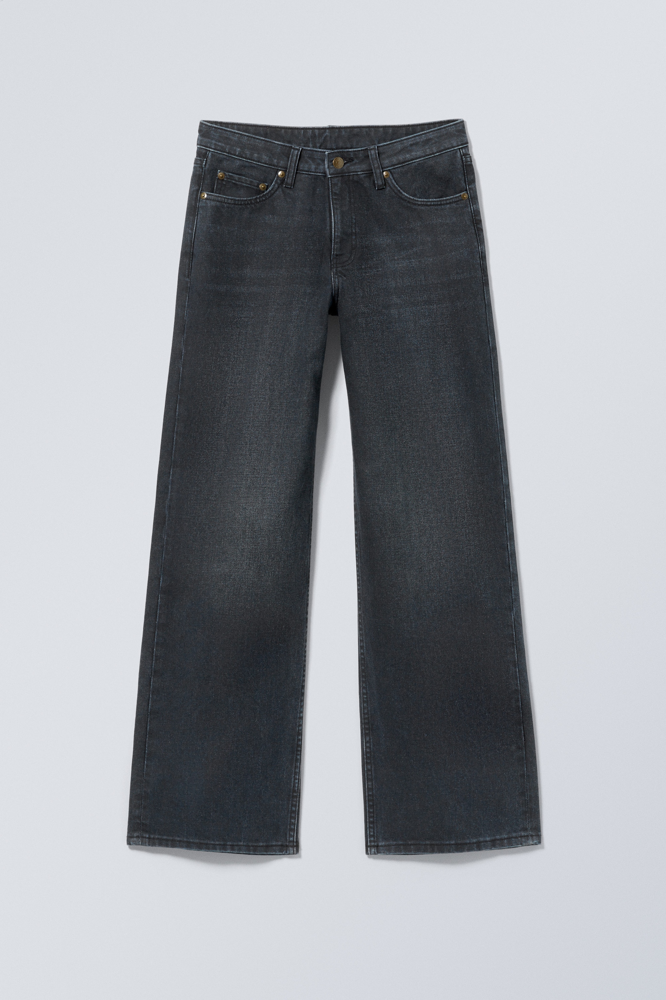Blue Layer - Ample Low Rise Loose Wide Jeans - 1