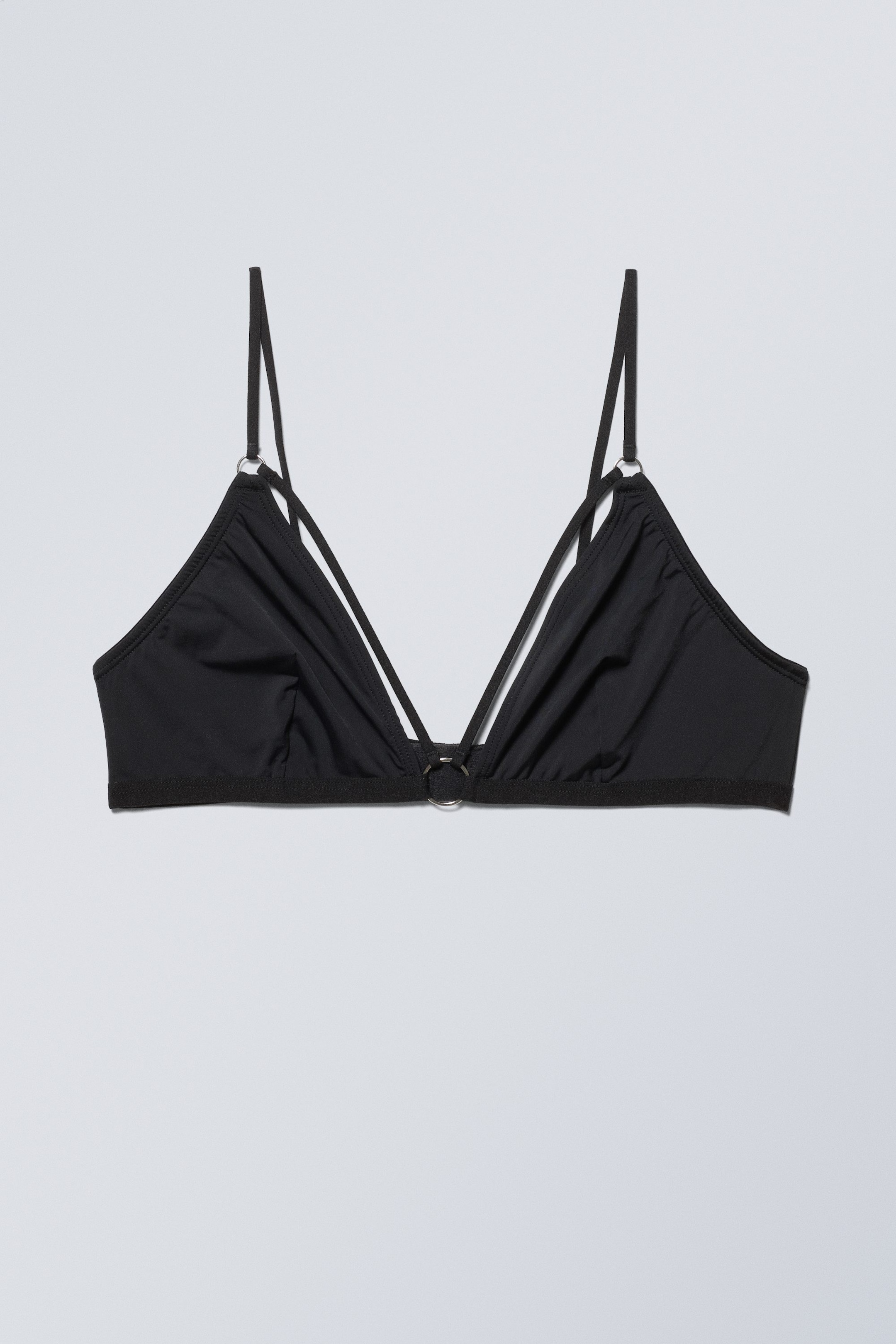 Zwart - Meg triangelbralette met bandjes - 0