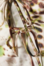 Brown & Green Floral Dots - Crop top imprimé avec dos nu - 2