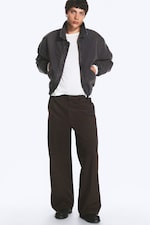 Dark Brown - Emil Loose Fit Chino Trousers - 1