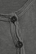 Ausgewaschenes Dunkelgrau - Schmal geschnittener Jersey-Cardigan - 4