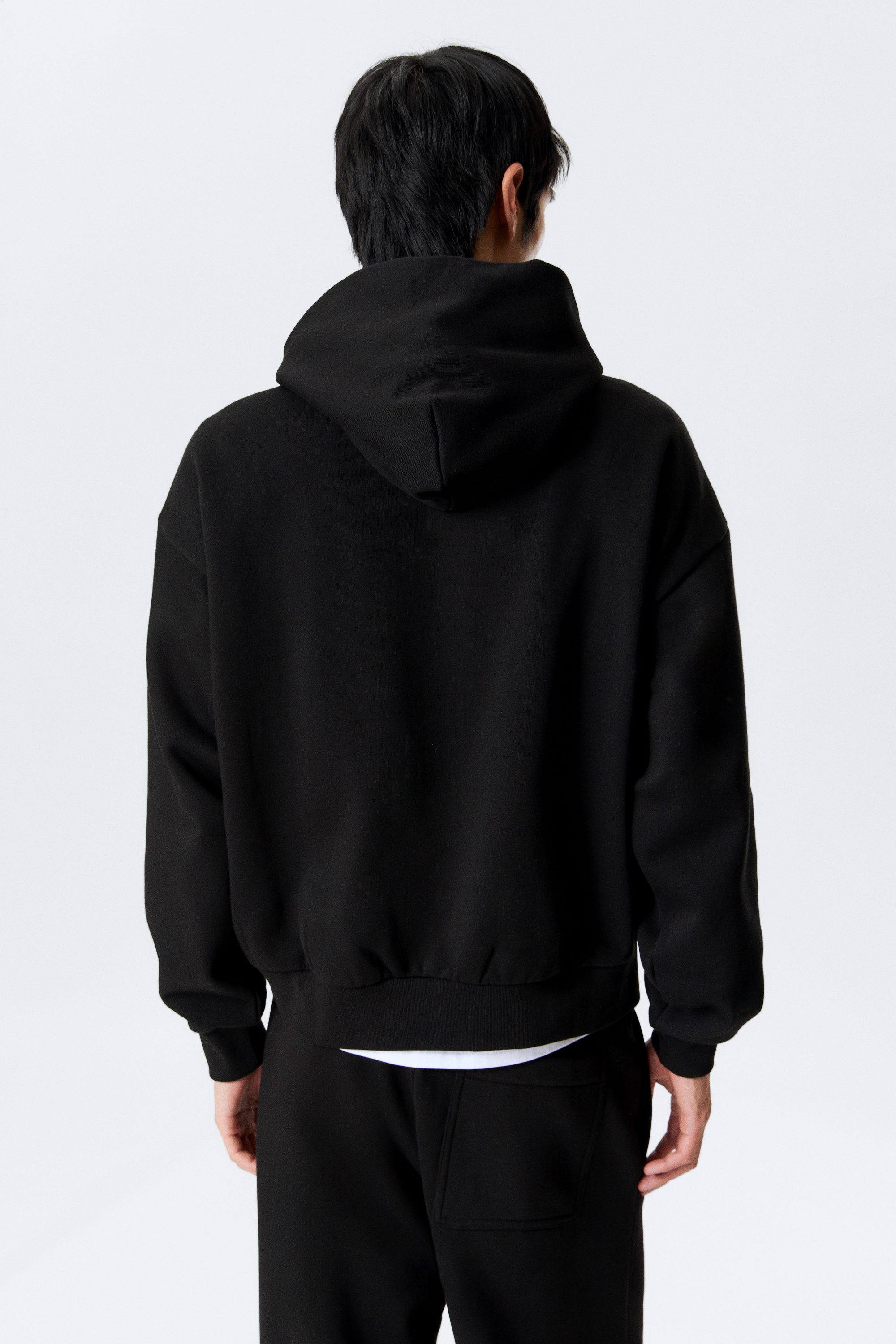 Black - Loose Fit Hoodie - 2