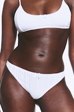 Vit - 2-pack stringtrosor i bomulls-pointelle - 1