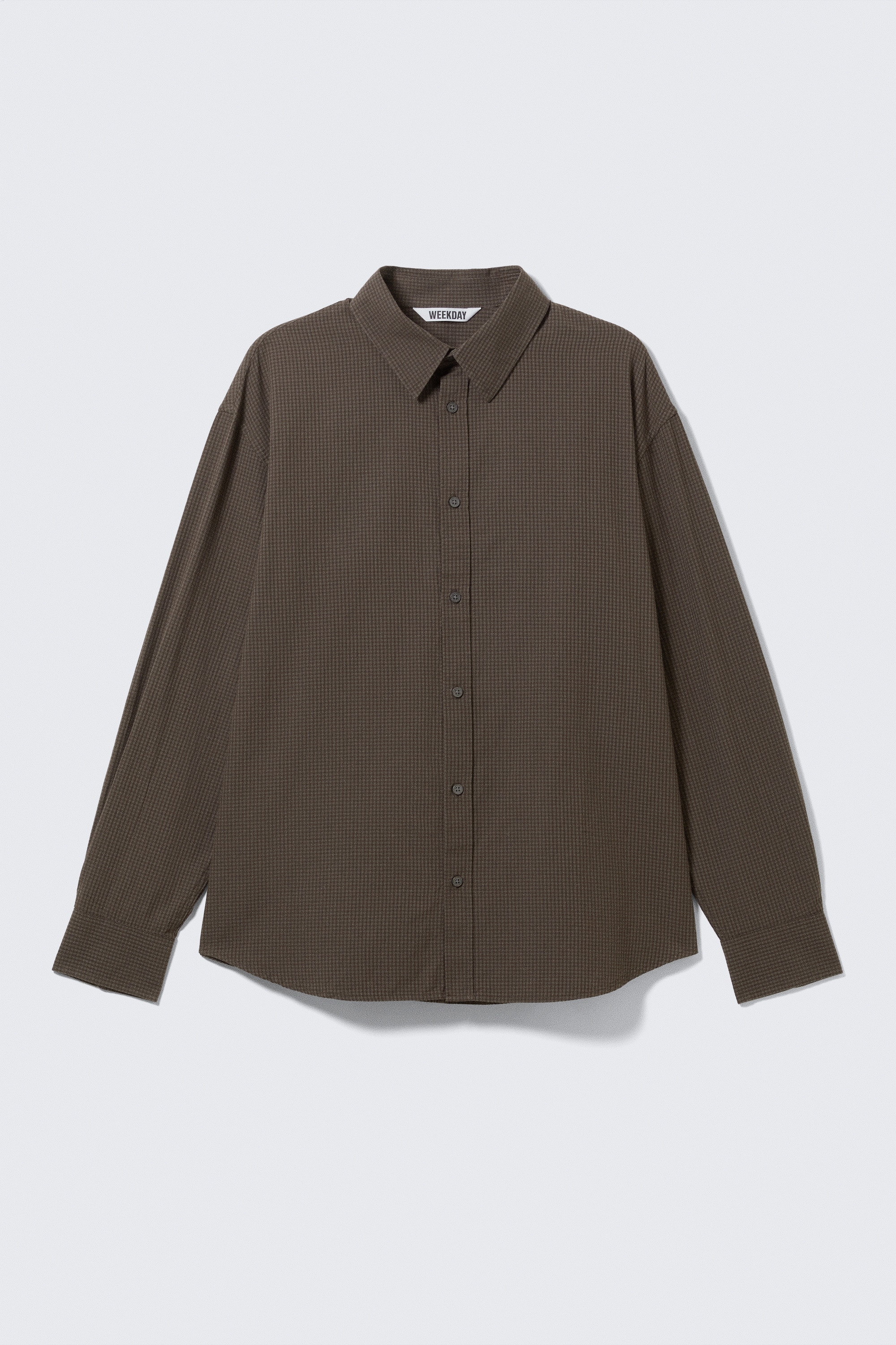 Oversized Checked Shirt - Maro închis cu model carouri/Carouri Albastru/Carouri bej/Checked White