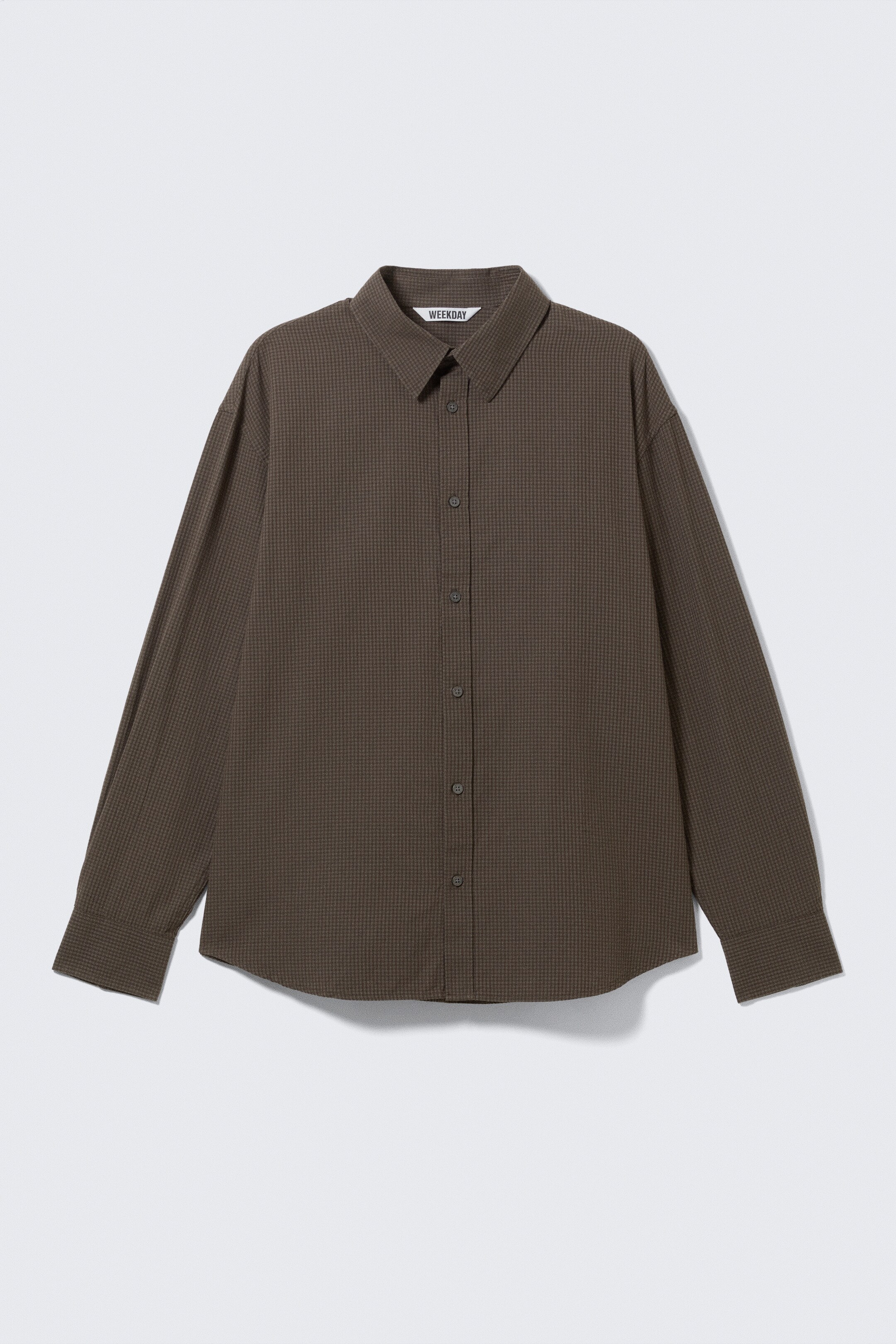 Преглед на по-голямо изображение: Oversized Checked Shirt - Каре в тъмнокафяво - МЪЖЕ | H&M BG 5