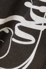 Washed Black - Distressed Printed T-shirt - 1