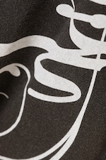 Zwart met wassing - Distressed T-shirt met print - 1