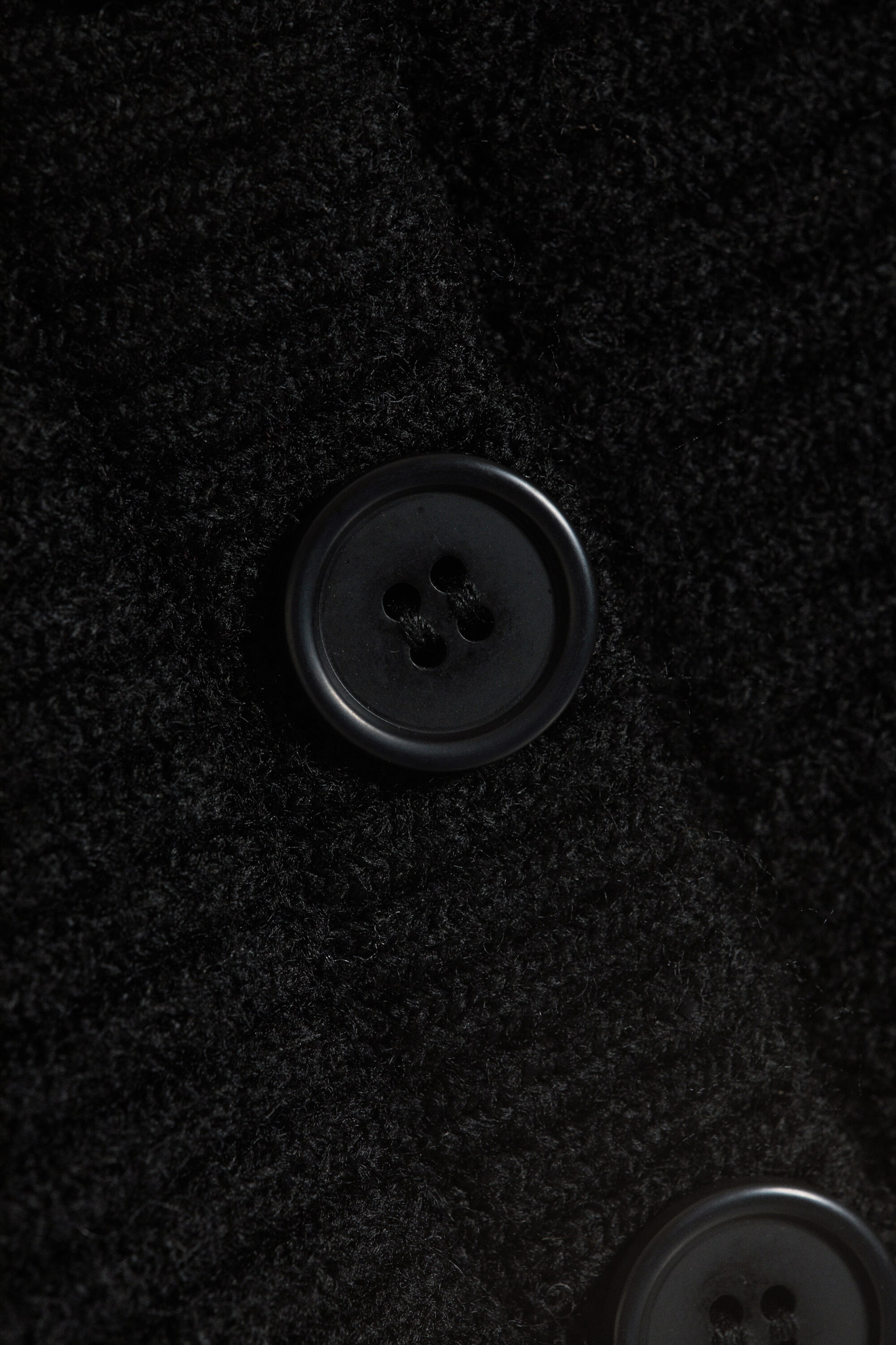 Black Melange - Rib-Knit Boat-Neck Bolero Cardigan - 2