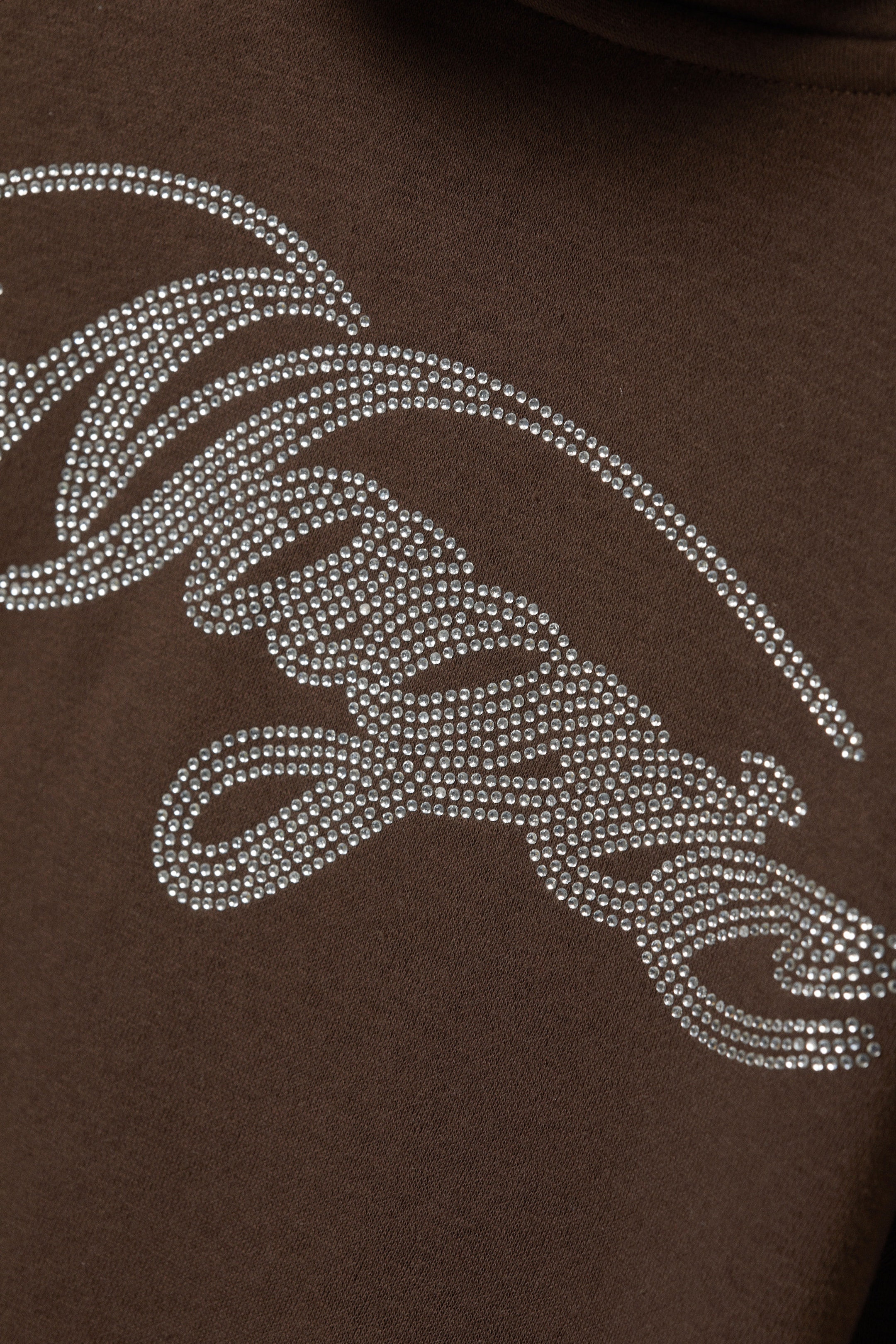 Dark Brown - Magic - Short Zip Hoodie - 2