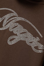 Dark Brown - Magic - Short Zip Hoodie - 2