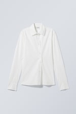 White - June Fitted Shirt - 0