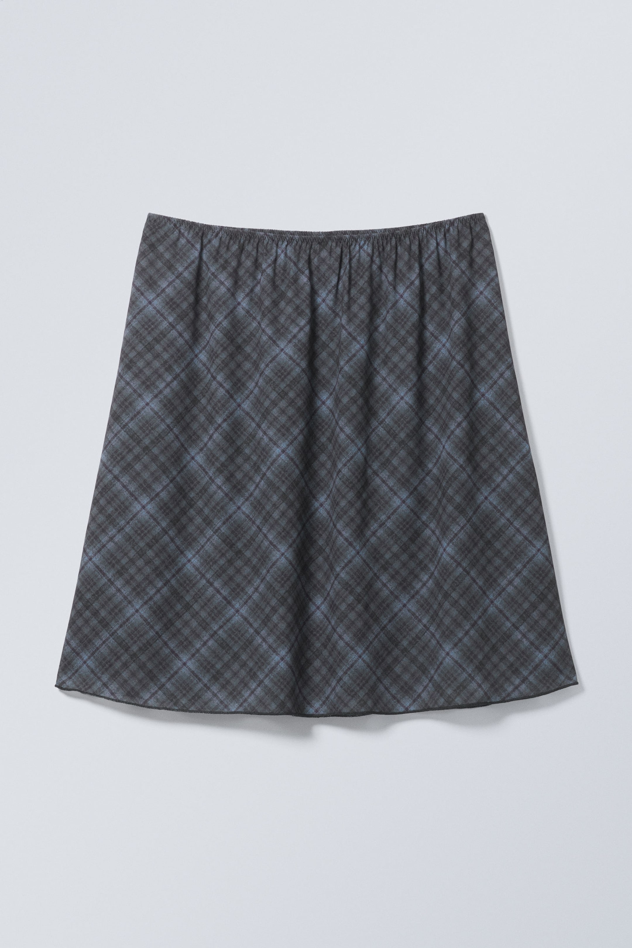 Dark Grey - Printed Knee-length Skirt - 1