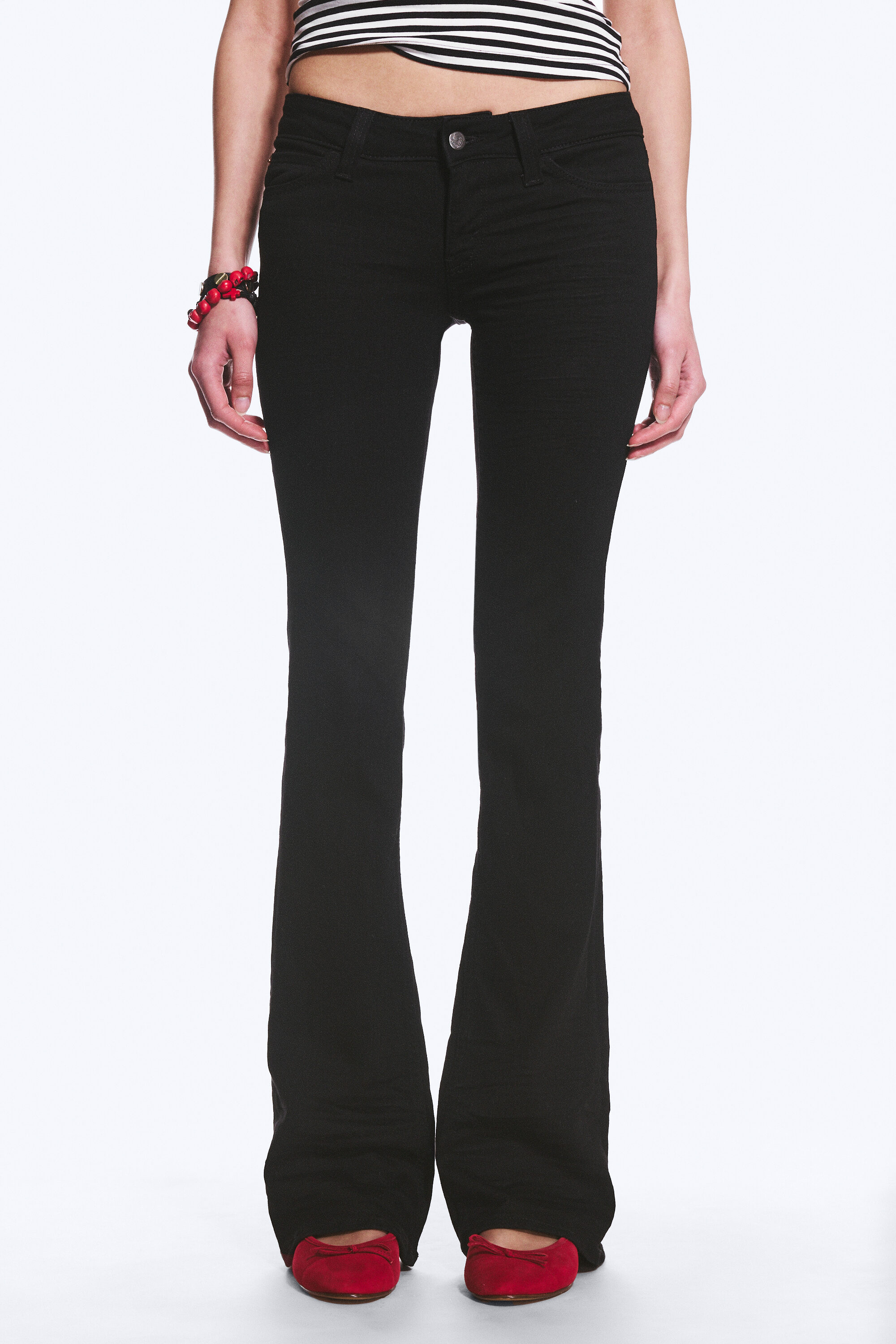 booty bei low rise skinny bootcut jeans - Black Top Rinse | Cheap