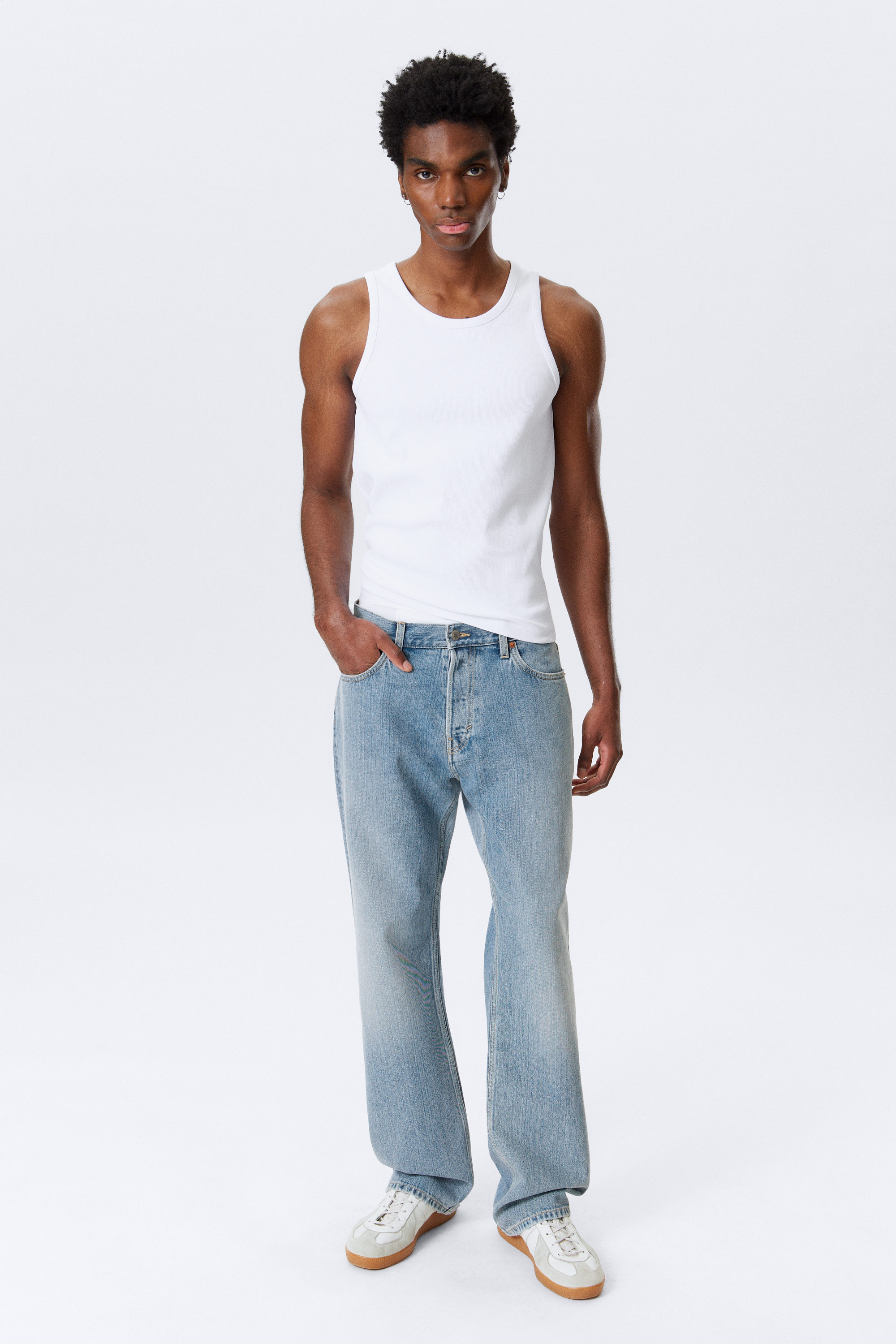 Blue Fade - Medium Blue - Meteor Low Rise Relaxed Straight Leg Jeans - 1
