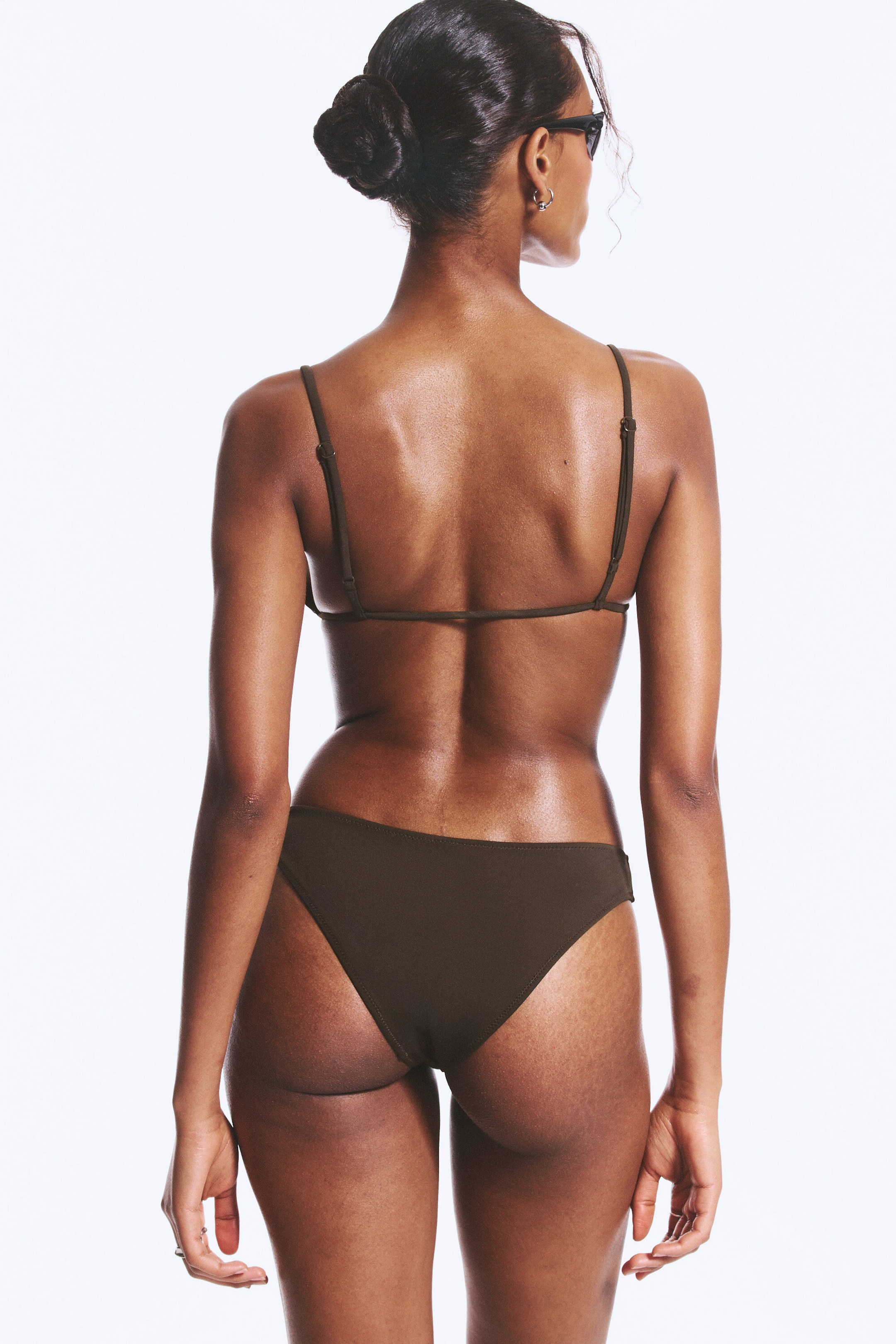 Marron foncé - Bas de bikini taille basse - 2